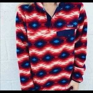 Patagonia tribal red desert aztec